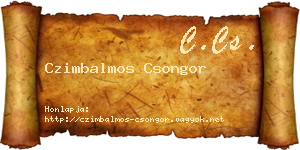 Czimbalmos Csongor névjegykártya