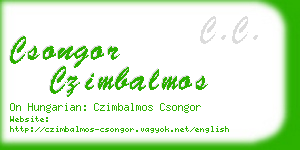 csongor czimbalmos business card